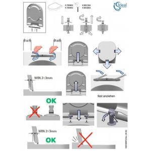 Ideal Standard Moments K8018AA set van 2 scharnieren chroom *niet meer leverbaar*