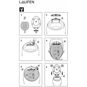 Laufen Il Bagno Alessi One 8929710000001 toiletzitting met deksel wit