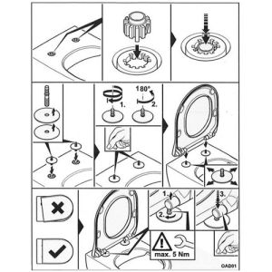 Villeroy en Boch Legato - Venticello 92198761 set vaste scharnieren chroom