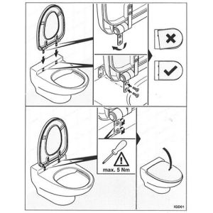 Villeroy en Boch New Haven 88300161 bevestiging t.b.v. toiletzitting