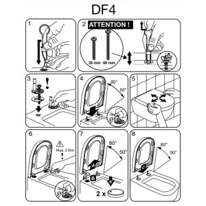 Pressalit Sway D2 994230-DF4999 toiletzitting met deksel mat wit