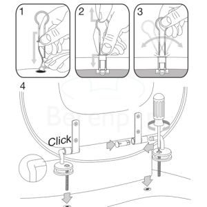 Villeroy en Boch Amadea 88100161 set vaste scharnieren chroom