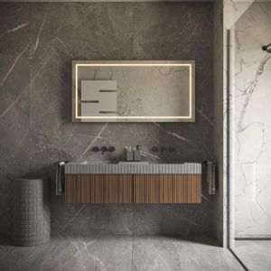 Phantom Mirrors Serie 001 001.80.70 rechthoekige LED spiegel, 80x70 cm met directe en indirecte led rondom