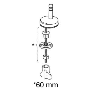 Pressalit Chilli DL2999 verstelbaar scharnier, standaard montage chroom (set van 2)