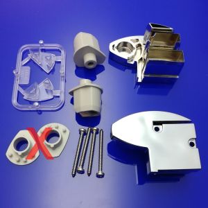 Provex Elegance 1230SA28FOLD scharnierset zilver/chroom (oude Elegance, zonder liftsysteem)