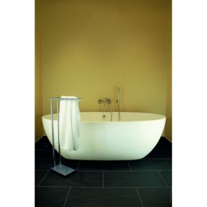 Decor Walther 0504834 Straight 2 handdoekhouder standaard geborsteld nikkel