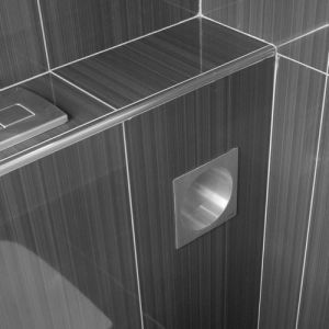 Looox Closed CL2 reserverolhouder voor 1 rol inbouw RVS