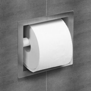 Looox Closed CL4 toiletrolhouder inbouw RVS
