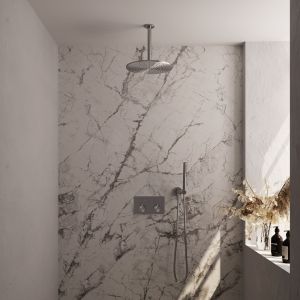 Brauer Edition 5-NG-165 thermostatische inbouw regendouche met drukknoppen SET 54 RVS geborsteld PVD