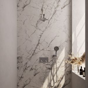 Brauer Edition 5-NG-166 thermostatische inbouw regendouche met drukknoppen SET 55 RVS geborsteld PVD