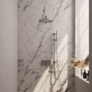 Brauer Edition 5-NG-173 thermostatische inbouw regendouche met drukknoppen SET 62 RVS geborsteld PVD