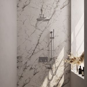 Brauer Edition 5-NG-175 thermostatische inbouw regendouche met drukknoppen SET 64 RVS geborsteld PVD