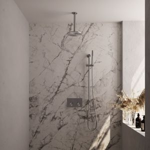 Brauer Edition 5-NG-176 thermostatische inbouw regendouche met drukknoppen SET 65 RVS geborsteld PVD