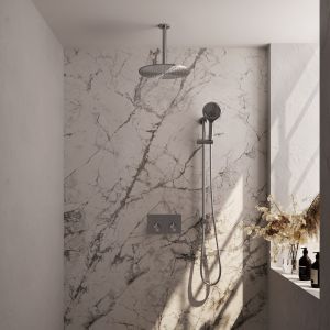 Brauer Edition 5-NG-183 thermostatische inbouw regendouche met drukknoppen SET 72 RVS geborsteld PVD