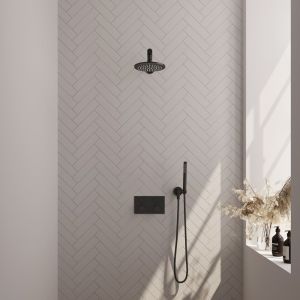 Brauer Edition 5-S-160 thermostatische inbouw regendouche met drukknoppen SET 49 mat zwart