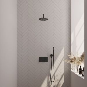 Brauer Edition 5-S-162 thermostatische inbouw regendouche met drukknoppen SET 51 mat zwart