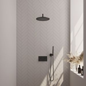 Brauer Edition 5-S-163 thermostatische inbouw regendouche met drukknoppen SET 52 mat zwart