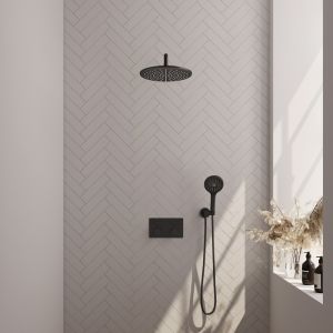 Brauer Edition 5-S-169 thermostatische inbouw regendouche met drukknoppen SET 58 mat zwart