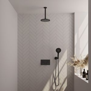 Brauer Edition 5-S-170 thermostatische inbouw regendouche met drukknoppen SET 59 mat zwart