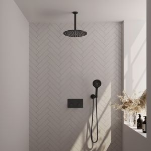Brauer Edition 5-S-171 thermostatische inbouw regendouche met drukknoppen SET 60 mat zwart