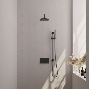 Brauer Edition 5-S-174 thermostatische inbouw regendouche met drukknoppen SET 63 mat zwart