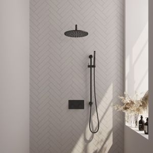 Brauer Edition 5-S-175 thermostatische inbouw regendouche met drukknoppen SET 64 mat zwart