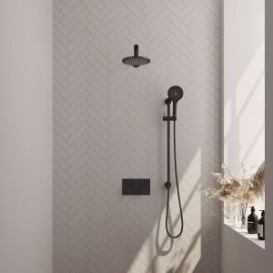 Brauer Edition 5-S-178 thermostatische inbouw regendouche met drukknoppen SET 67 mat zwart