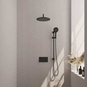Brauer Edition 5-S-181 thermostatische inbouw regendouche met drukknoppen SET 70 mat zwart
