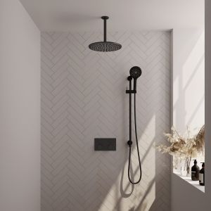 Brauer Edition 5-S-183 thermostatische inbouw regendouche met drukknoppen SET 72 mat zwart