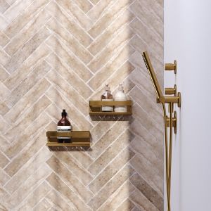 Brauer 5-GG-224 doucherek 23cm goud geborsteld pvd