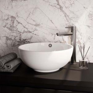 Brauer Carving 5-NG-002-HD6 verhoogde opbouw wastafelmengkraan model A RVS geborsteld PVD