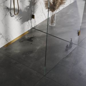 Brauer DR-MRFW80GG douchegoot met multifunctioneel rooster en flens voor wandmontage 7 x 80cm goud geborsteld PVD