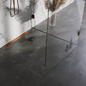 Brauer DR-MRFW80GK douchegoot met multifunctioneel rooster en flens voor wandmontage 7 x 80cm koper geborsteld PVD