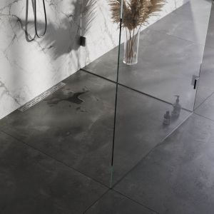Brauer DR-SRFW50NG douchegoot met standaard rooster en flens voor wandmontage 7 x 50cm RVS geborsteld