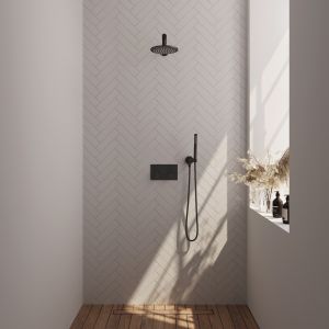 Brauer Edition 5-S-160 thermostatische inbouw regendouche met drukknoppen SET 49 mat zwart