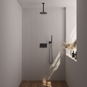 Brauer Edition 5-S-164 thermostatische inbouw regendouche met drukknoppen SET 53 mat zwart