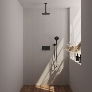 Brauer Edition 5-S-170 thermostatische inbouw regendouche met drukknoppen SET 59 mat zwart
