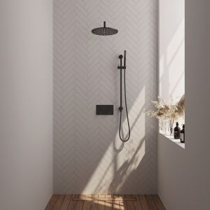 Brauer Edition 5-S-175 thermostatische inbouw regendouche met drukknoppen SET 64 mat zwart