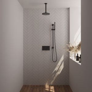 Brauer Edition 5-S-176 thermostatische inbouw regendouche met drukknoppen SET 65 mat zwart