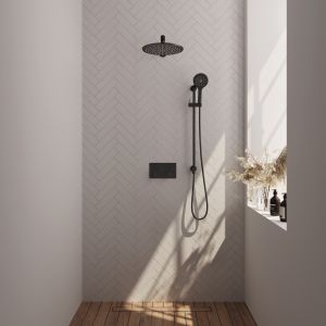 Brauer Edition 5-S-179 thermostatische inbouw regendouche met drukknoppen SET 68 mat zwart