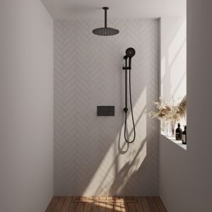 Brauer Edition 5-S-183 thermostatische inbouw regendouche met drukknoppen SET 72 mat zwart