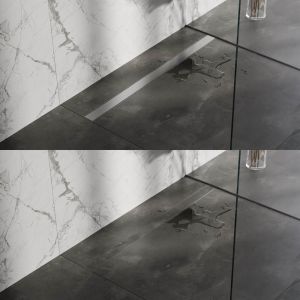 Brauer DR-MRF120NG douchegoot met multifunctioneel rooster en flens 7 x 120cm RVS geborsteld