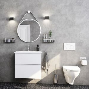Pressalit Choice Q10850 toiletborstelgarnituur voor wandmontage glanzend staal