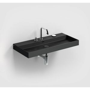 Clou New Wash Me CL0230434 wastafel 90x42cm mat zwart keramiek