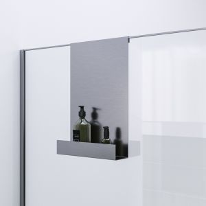 Brauer 5-NG-228 doucherek hangend met glasklem rvs geborsteld pvd