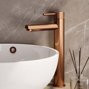 Brauer Carving 5-GK-002-HD6 verhoogde opbouw wastafelmengkraan model A koper geborsteld PVD