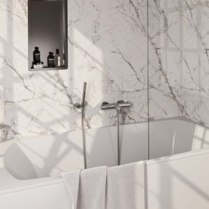 Brauer Carving 5-NG-085-3 opbouw baddouche thermostaatkraan SET 03 RVS geborsteld PVD