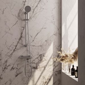 Brauer Carving 5-NG-086-2 opbouw douche thermostaatkraan SET 02 RVS geborsteld PVD