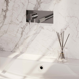 Brauer Edition 5-CE-083-S5 inbouw wastafelmengkraan met rechte uitloop en afdekplaat model B2 chroom