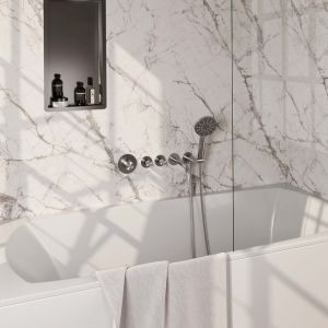 Brauer Edition 5-NG-023 thermostatische inbouw badkraan SET 02 RVS geborsteld PVD